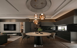 【豐聚設計 李羽芝、黃翊峰】墨韻流轉圓融之美 星辰光暈下的深邃雅致宅邸